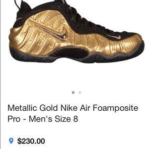 Black and gold foamposites